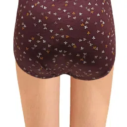 IN CARE Navy & Brown Cotton Printed Hipster Panties - Pack Of 3 image 5