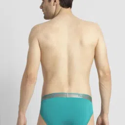 Van Heusen Regular Fit Anti Bacterial Colour Fresh Solid Briefs - Tropical Green image 2