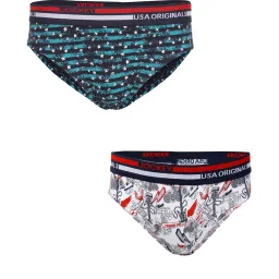 Jockey UB12 Boy's Super Combed Cotton Printed Brief(Pack of 2_Colors & Prints May Vary) image 1