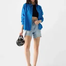 The Souled Store Blue Cotton Shirt image 5