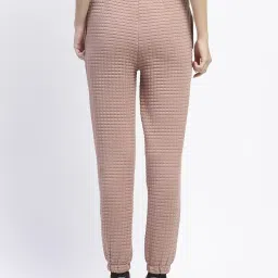 MADAME M Secret Beige Regular Fit Checks Joggers image 2
