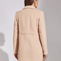 Latin Quarters Beige Polyester Regular Fit Coat image 2