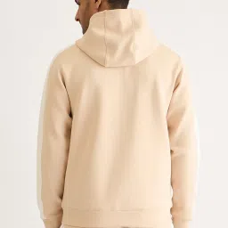 Iconic Beige Regular Fit Colour Block Hooded Sweatshirt image 2