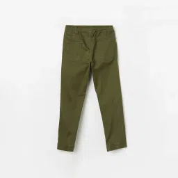 Fame Forever by Lifestyle Kids Olive Cotton Regular Fit Joggers image 2