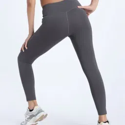 Zelocity By Zivame Grey Slim Fit Sports Tights image 2