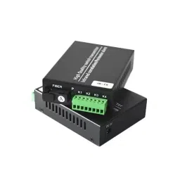 Hanutech 4 Channel Dry Contact Closure Over Fiber Media Converter Singlemode SC Fiber Upto 20 Km (Set of 2) image 2