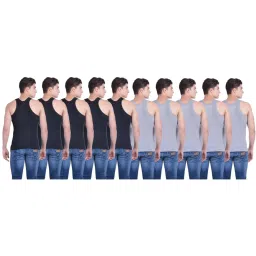 Dollar Bigboss Multicolored Cotton Regular Fit Vests (Pack of 10) image 2