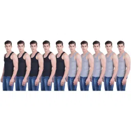 Dollar Bigboss Multicolored Cotton Regular Fit Vests (Pack of 10) image 3