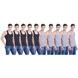 Dollar Bigboss Multicolored Cotton Regular Fit Vests (Pack of 10) image 4