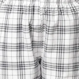 Kryptic White & Off White Cotton Relaxed Fit Printed Lounge Pants - Pack of 2 image 3