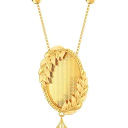 Joyalukkas The Round Leaflet 22k Yellow Gold Necklace for Women-image-8