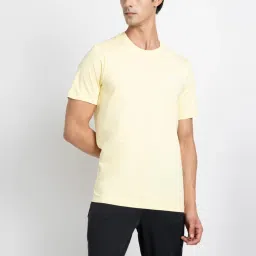 Adidas Yellow Cotton Regular Fit Sports T-Shirt image 3