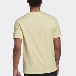 Adidas Yellow Cotton Regular Fit Sports T-Shirt image 2