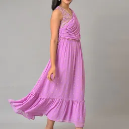 Aurelia Purple Printed Maxi Dress image 4