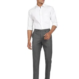 Arrow Dark Grey Regular Fit Trousers image 5