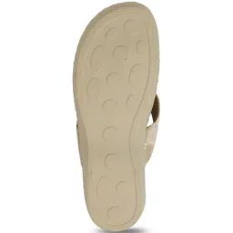 Mochi Women's Beige Thong Wedges image 5