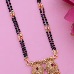 Ramdev Art Fashion Jwellery Gold-Plated Artificial Beaded Long Mangalsutra image 2