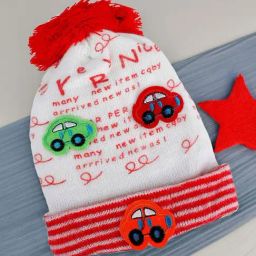 Baby Moo Kids Red & White Printed Cap-picture-45