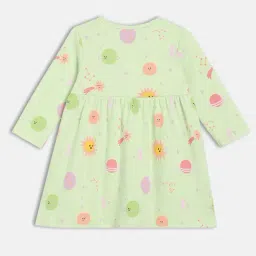 Miniklub Girls Multicolor Knitted Regular Fit Printed Dress - Pack of 2 image 5