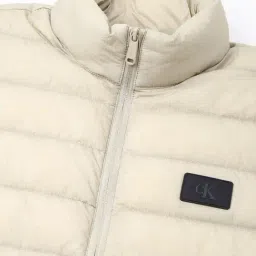 Calvin Klein Jeans Beige Quilted Regular Fit Jacket image 2