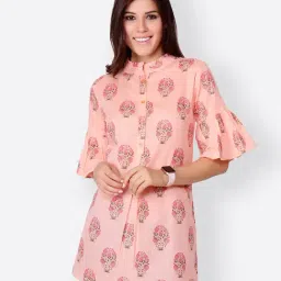 Cation Peach Floral Print Tunic-image-85