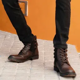 Fausto Men's Brown Biker Boots-picture-24