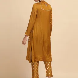 Folksong By W Yellow Embellished A Line Kurta image 2