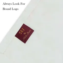 SEJ by Nisha Gupta Off-White Polyester 5 Ft. Window Curtain - Set of 2 image 5