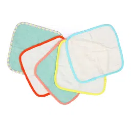 MiArcus Arcus Multicolor Cotton 280 GSM Wash Cloth - Set of 5 (0-36 Month) image 1