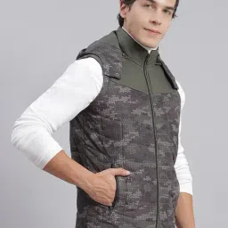 Monte Carlo Dark Grey Regular Fit Printed Hooded Jacket image 4