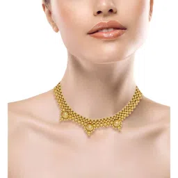 Waman Hari Pethe Jewellers 22k Gold Tushi Necklace for Women image 1
