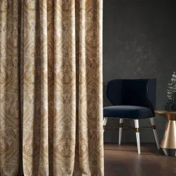 DDECOR Live Beautiful Beige Readymade 7 Ft. Door Curtain - Set of 1 image 1