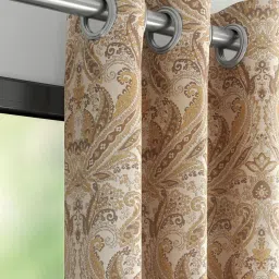 DDECOR Live Beautiful Beige Readymade 7 Ft. Door Curtain - Set of 1 image 2