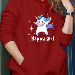 Povaxpo Women Printed Hooded Pullover Sweatshirt image 3