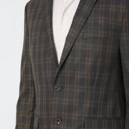 Van Heusen Grey Slim Fit Checks Blazer image 4
