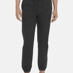 People by Pantaloons Black Cotton Regular Fit Joggers-picture-28