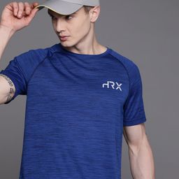 HRX by Hrithik Roshan Men Brand Logo Printed Raglan Sleeves Rapid-Dry Sports T-shirt-picture-15