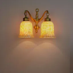 Fos Lighting Antique Cast Brass Downward 2-Light Wall Lamp - L56-PLMOP-WL2 image 2