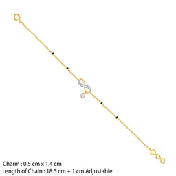 GIVA Gold Nitya Diamond Mangalsutra Bracelet image 3