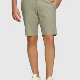 Bewakoof Pista Green Regular Fit Shorts-image-4