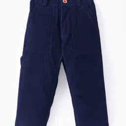 Little Kangaroos Woven Full Length Trouser Pant With Solid Colour - Navy Blue-picture-37