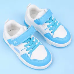 Babyoye Casual Shoes with Velcro Closure Lace Detailing & Tape Design - Blue-picture-18