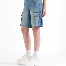 LOVEGEN Men Washed High-Rise Denim Shorts Technology image 4