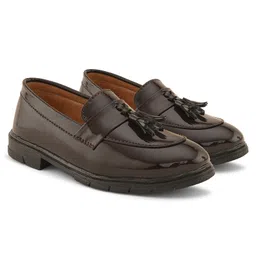 Stefens Glossy Finish  Slip On  Shoes - Brown image 3
