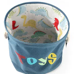 House of Quirk Round Laundry Basket, Cute Cartoon Kids Nursery Hamper,Boys Toy Storage Organizer,Childern Cloth Storage Basket,Baby Laundry Hamper,Nursery Bin Box Room Decoration (Toys) image 2