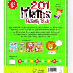wonder house books 201 Math's Activity Book - Fun Activities and Math Exercises for Children Activity Book Pack of 1- English image 2