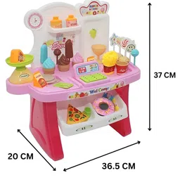 YAMAMA Role And Pretend Play Toys For Kids Battery Operated Supermarket Play Set Toys With Sound Pretend Play Home Supermarket Kitchen Toy37 Pieces(Color And Design May Vary) image 3
