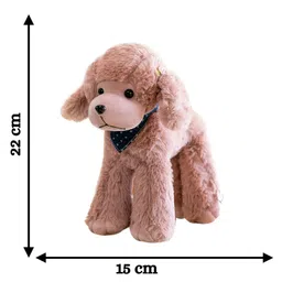 Tickles Cute Standing Poodle Dog Soft Stuffed Plush Animal Toys for Kids Boys & Girls Birthday Gift (Color: Pink Size: Length 22 cm) image 3