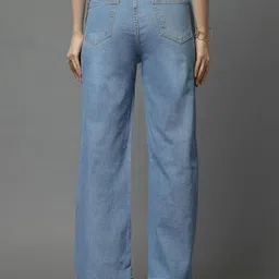 Style Quotient Women Flared High-Rise Low Distress Stretchable Jeans image 4