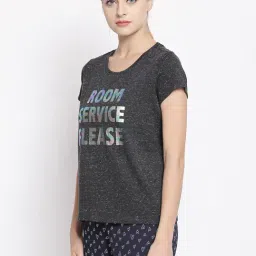 Dreamz by Pantaloons Anthra Melange Printed Top image 3